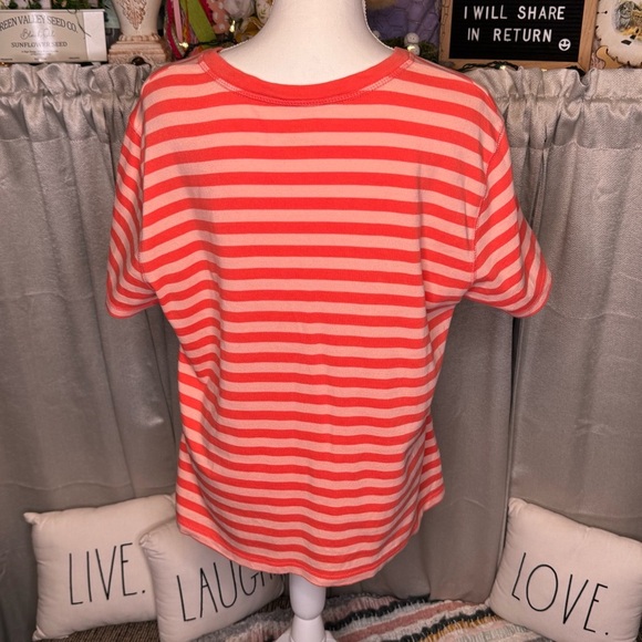 Weatherproof Orange Striped Ruched Button Front Blouse size XXL - Picture 4 of 7